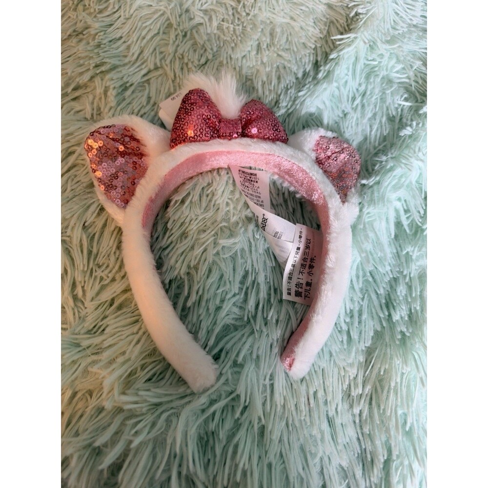 New Disney Parks Marie Cat Plush Headband Aristocats Kitten Fuzzy Ears Costume